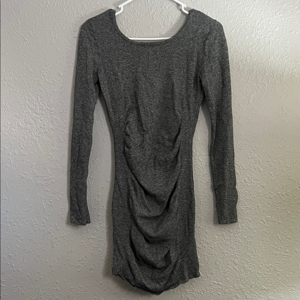 Express Charcoal Long Sleeve Dress